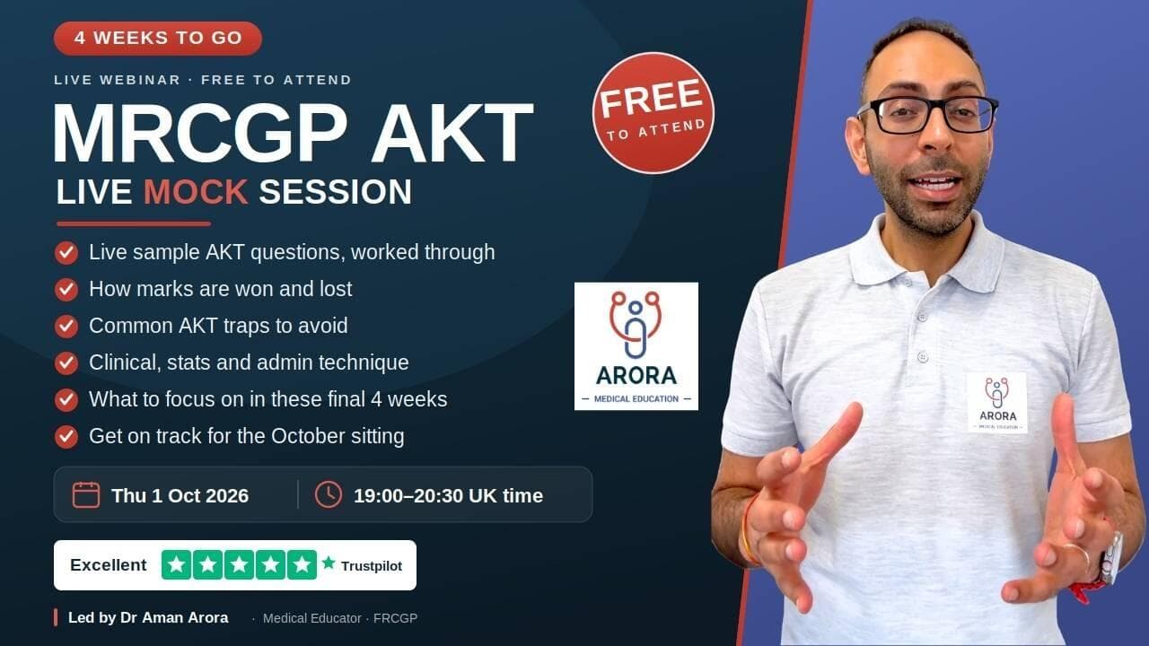 MRCGP AKT '4 Week Booster' Webinar | Free
