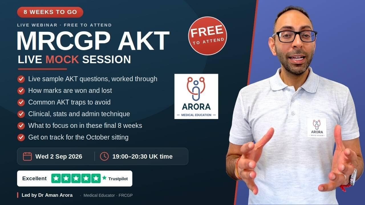 MRCGP AKT '8 Week Booster' Webinar | Free