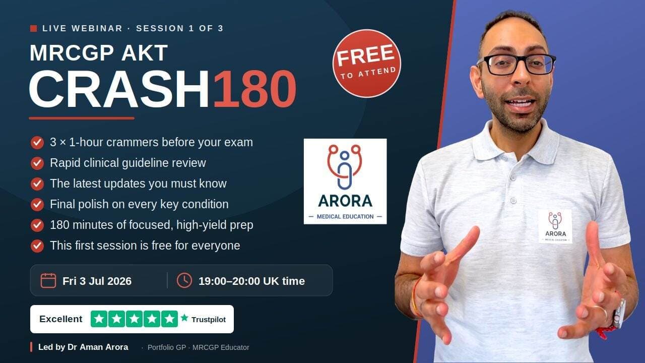 MRCGP AKT Crash180 Course - Session 1 | Free